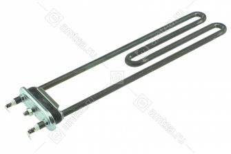 ТЭН (нагреватель) L=305 мм, 2000W, прямой без отверстия стиральной машины LG, Beko