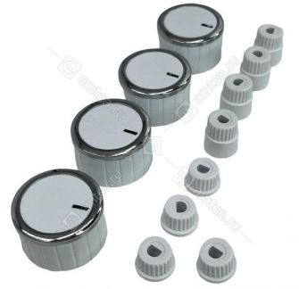 Ручки универсальные (комплект 4 шт, D35, H21mm) для плит, варочной поверхности белые