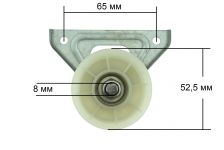 Опорное колесо и кронштейн сушильной машины Indesit, Ariston