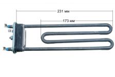 ТЭН (нагреватель) L=230 мм, 1950W, прямой с отверстием стиральной машины Bosch, Whirlpool